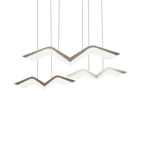 Seagull Multi Light Pendant: Sleek Acrylic Shade Led Hanging Lamp In White (2/3/4/5 Seater)