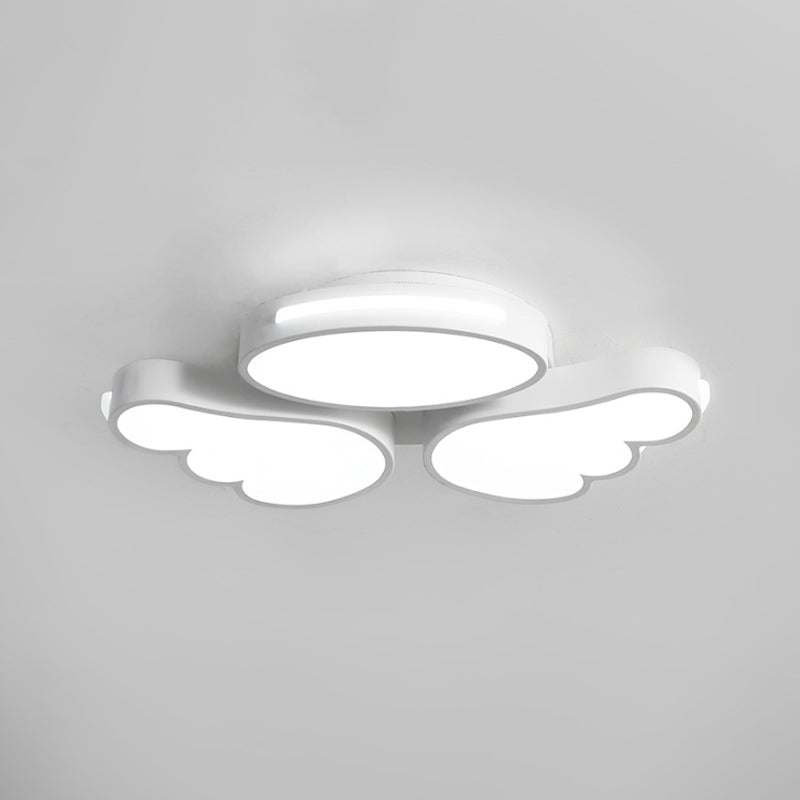 Round Wing Flush Ceiling Light - Cartoon Acrylic Led Flushmount Lighting Bedroom Decor