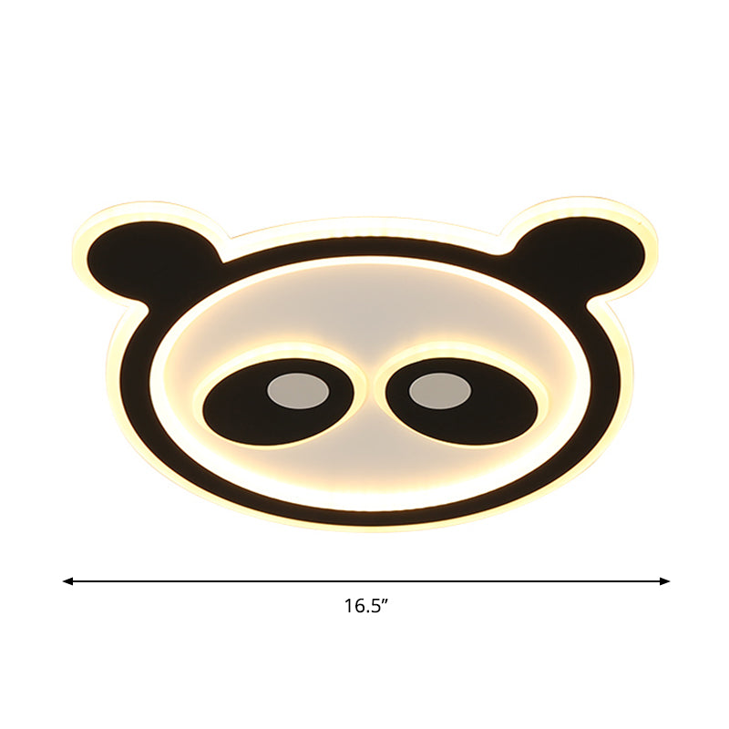 Panda Led Acrylic Cartoon Ceiling Light For Kids Bedroom In Warm/White