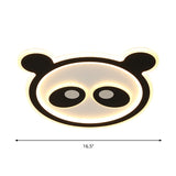 Panda Led Acrylic Cartoon Ceiling Light For Kids Bedroom In Warm/White