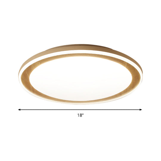 White Led Flush Ceiling Light - Modern & Simple Acrylic Lamp For Study Room Kitchen