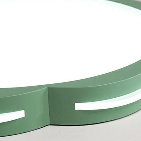 Flush Mount Macaron Led Ceiling Light With Acrylic Floral Shade - Ideal For Girls’ Bedroom