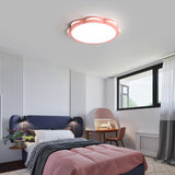 Flush Mount Macaron Led Ceiling Light With Acrylic Floral Shade - Ideal For Girls Bedroom Pink /
