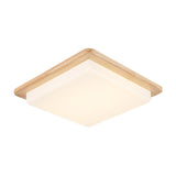 Japanese Style Square Ceiling Light Wood Led Flush Mount - Wide Range Selection