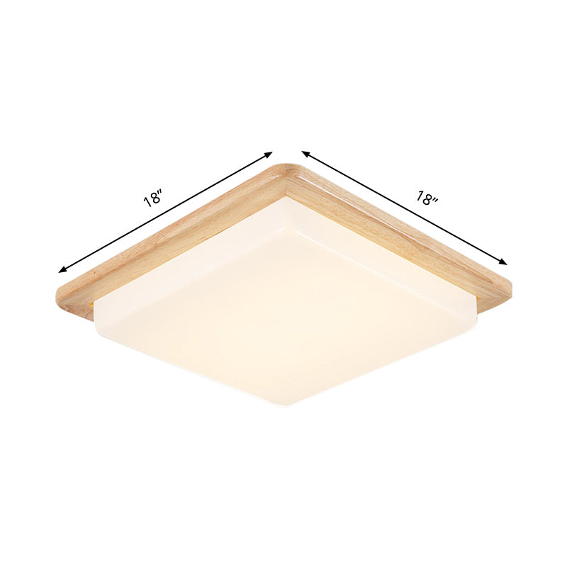 Japanese Style Square Ceiling Light Wood Led Flush Mount - Wide Range Selection