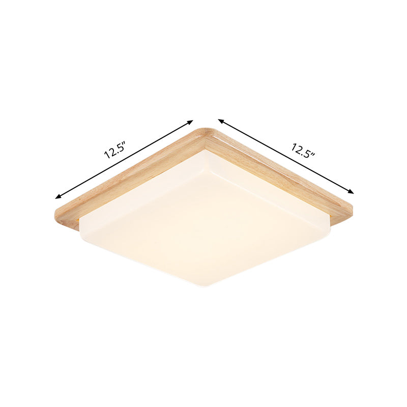 Japanese Style Square Ceiling Light Wood Led Flush Mount - Wide Range Selection