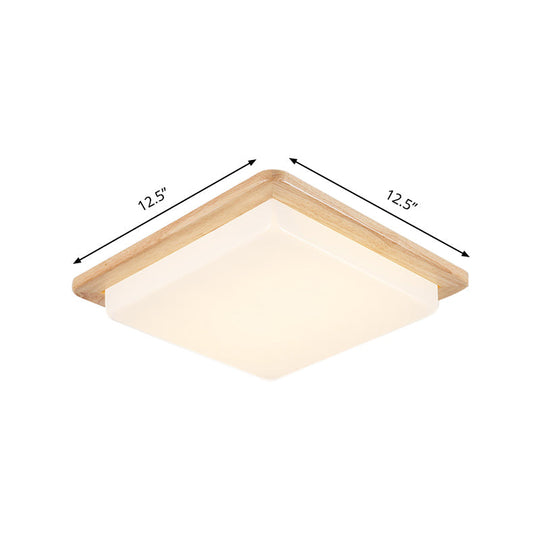 Japanese Style Square Ceiling Light Wood Led Flush Mount - Wide Range Selection