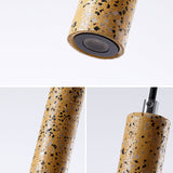Nordic Cement Tube Pendant Light 1 Yellow/Blue/Green Hangs 12 Or 21.5H