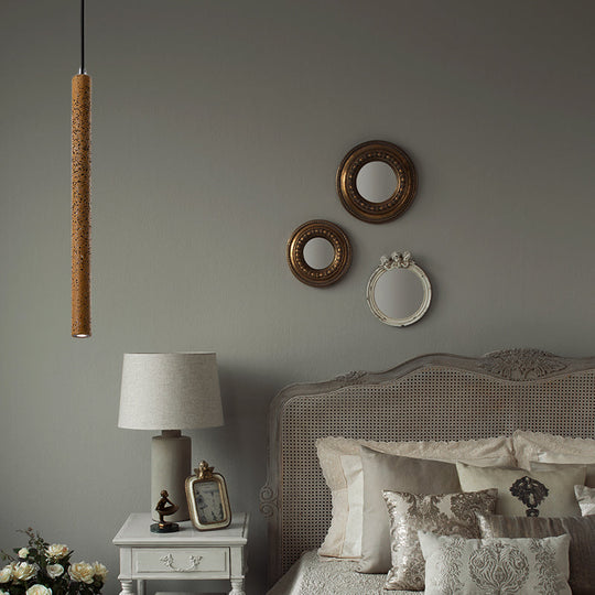 Nordic Cement Tube Pendant Light - 1 Yellow/Blue/Green 12’/21.5’H