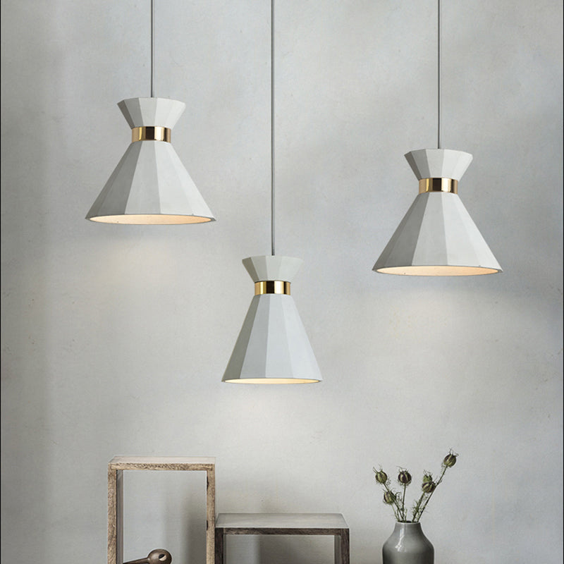 Modern Nordic Geometric Pendant Light - Grey Cement 9’/10’ Wide
