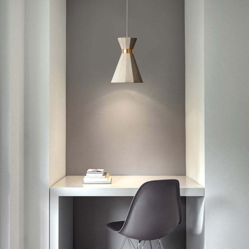 Modern Nordic Geometric Pendant Light - Grey Cement 9’/10’ Wide
