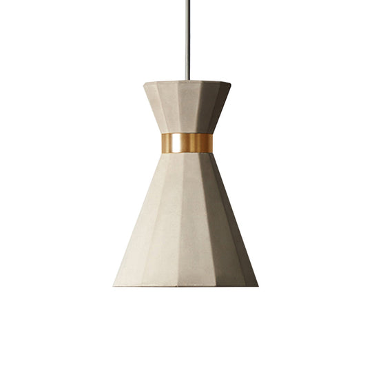 Modern Nordic Geometric Pendant Light - Grey Cement 9’/10’ Wide