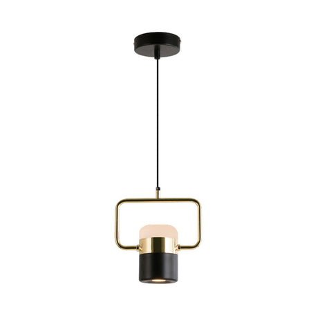 Margaret - Modern Black/White Cylinder Pendant Lamp Led Steel And Glass Hanging Lighting With