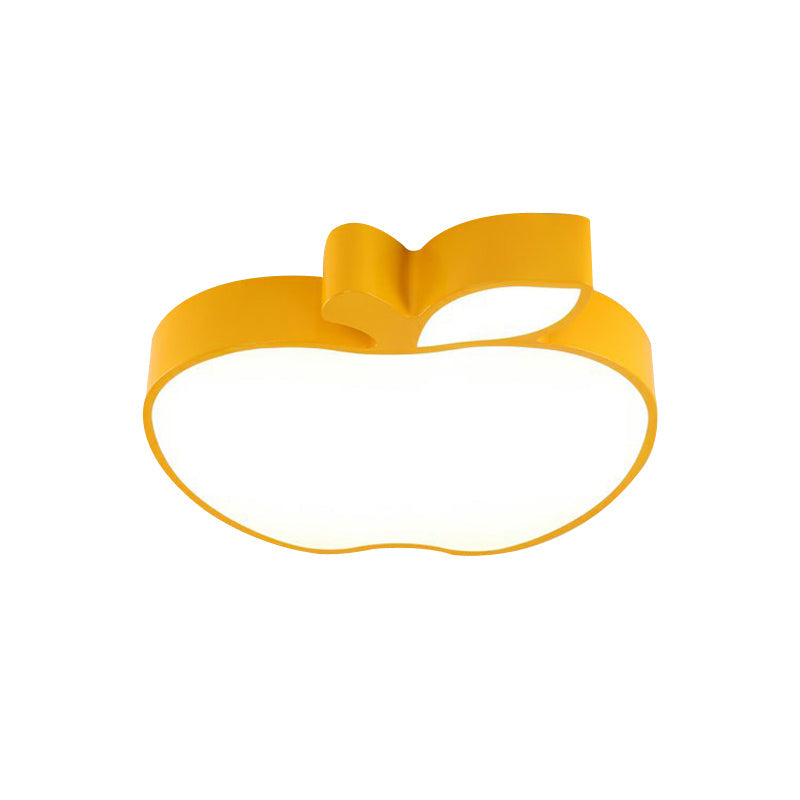 Apple Shape Led Flush Mount Ceiling Light For Children’s Bedroom - Modern Style