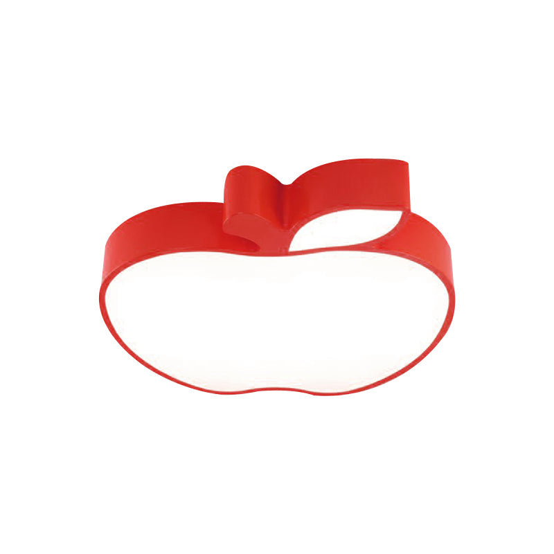 Apple Shape Led Flush Mount Ceiling Light For Children’s Bedroom - Modern Style