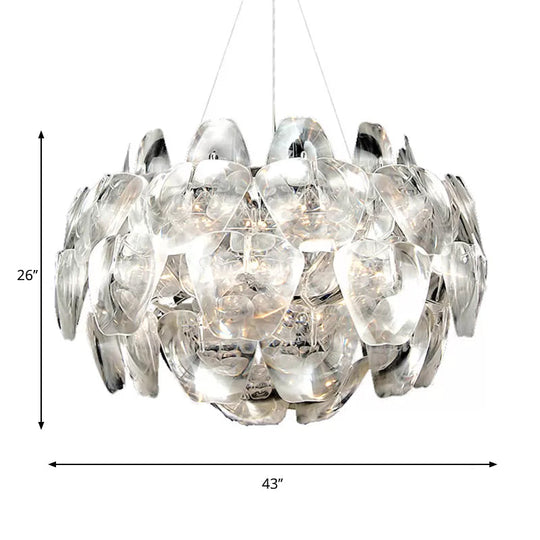 Modern Acrylic Globe Pendant Light - Clear Ceiling Lamp (24’/28.5’/43’ Wide)