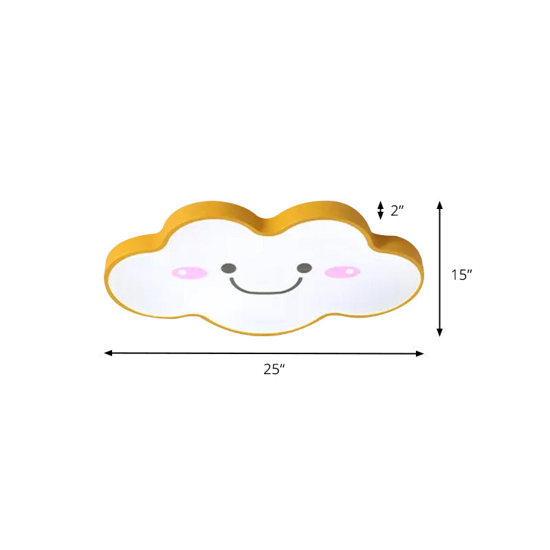 Smiling Cloud Ceiling Light - Childrens Nordic Style Acrylic Fixture