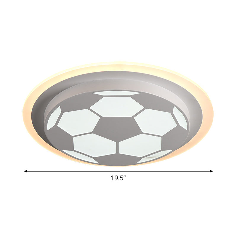 Soccer Cartoon Led Flush Mount Lamp Stylish And Bright Lighting Fixture For Bedroom