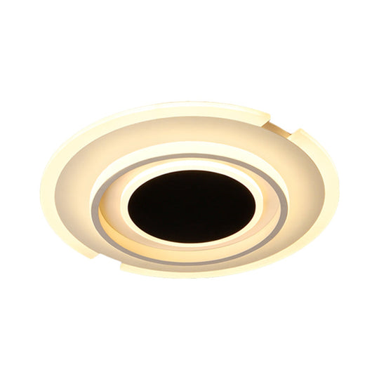 16.5’/20.5’ Black Flush Mount Nordic Led Lamp For Bedroom
