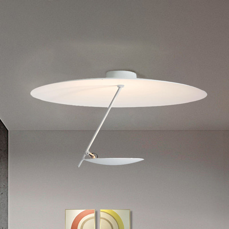 Modern Led Flush Mount Ceiling Light For Bedroom - 19.5’/23.5’ Wide White / 19.5’