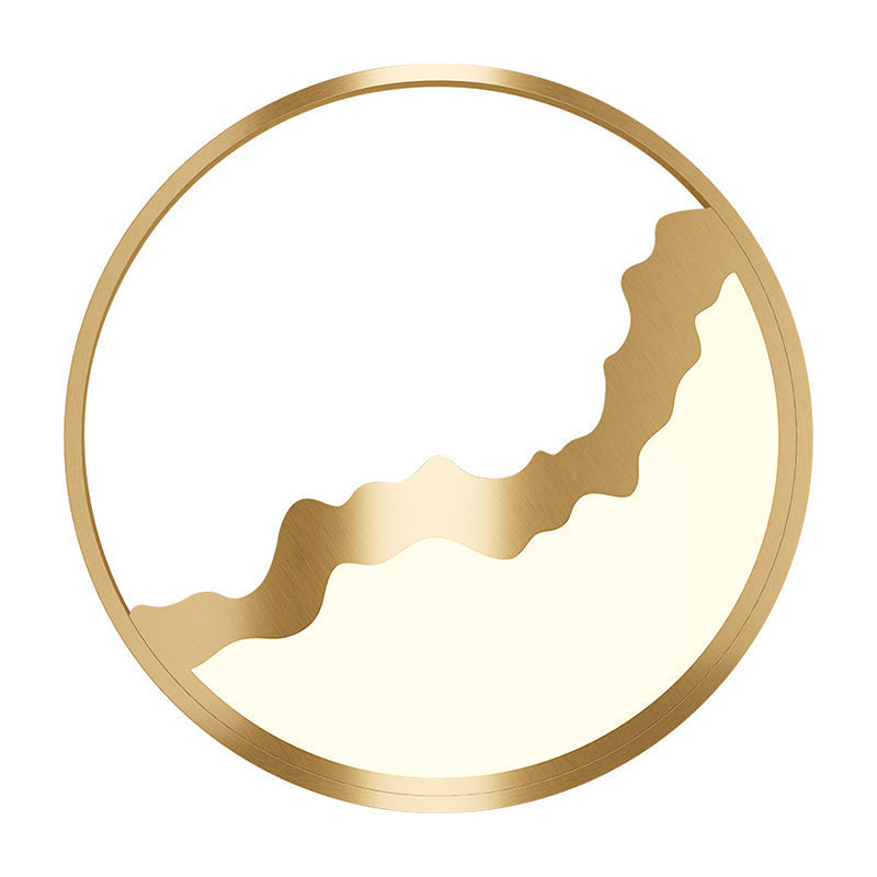 Geometric Flush Mount Light - Modern Acrylic Led Brass Flushmount 12.5/16.5/20.5 Width