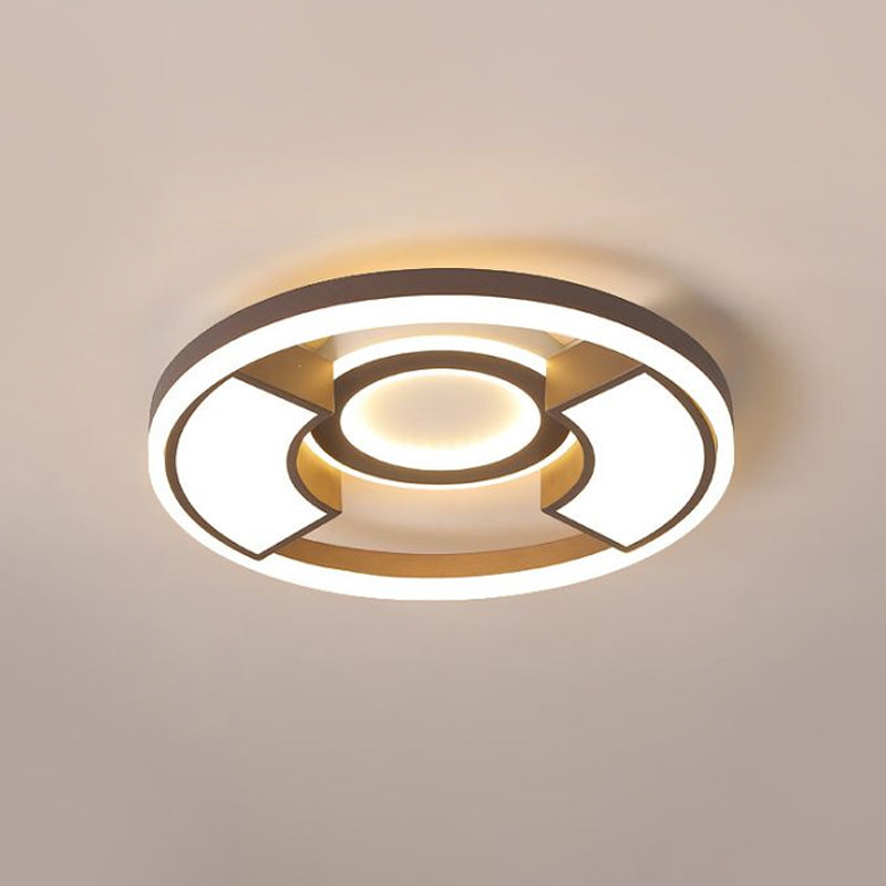 Modern Acrylic Flush Ceiling Light - 16’ / 19.5’ Dia Led Warm/White