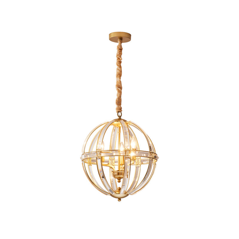 Simplicity Global Crystal-Encrusted Pendant Chandelier In Black/Gold: Elegant Single-Bulb Light For