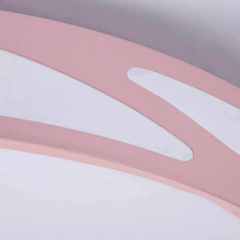 14’/18’/21.5’ Round Flush Mount Macaron Loft Acrylic Ceiling Light In Blue/Green/Pink/Yellow