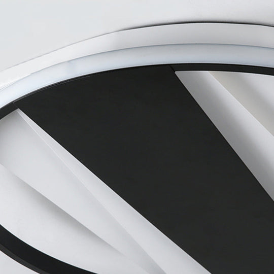 Modern Black Acrylic Living Room Ring Ceiling Light