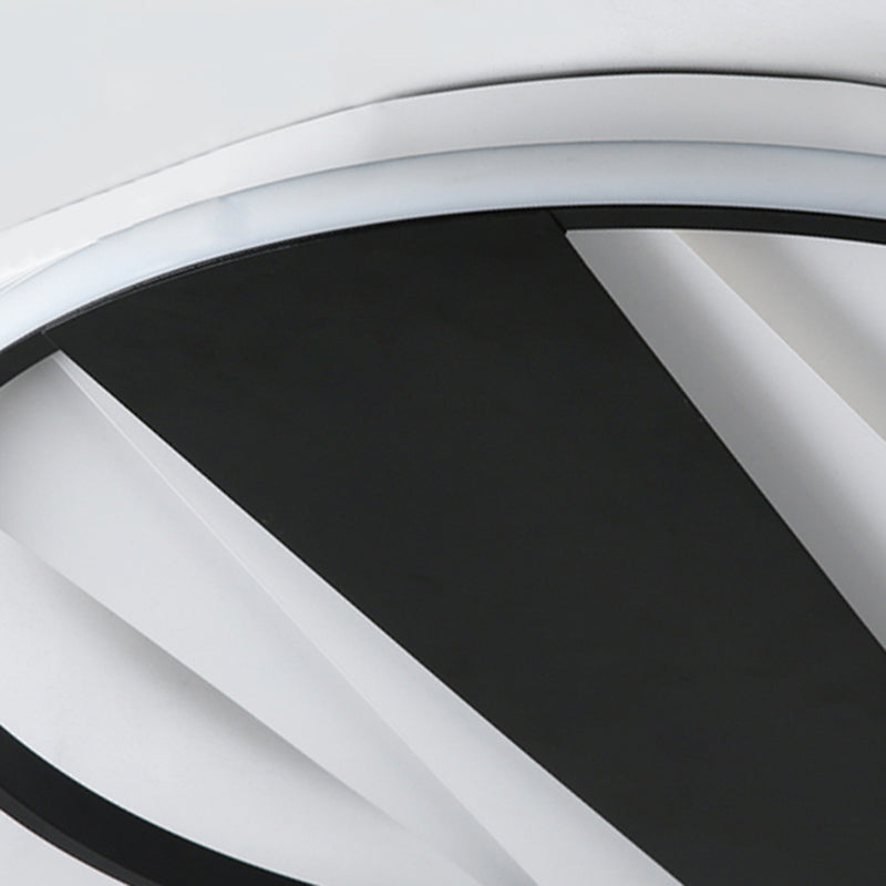 Modern Black Acrylic Living Room Ring Ceiling Light