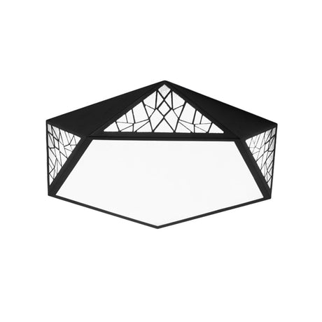 Modern Acrylic Led Ceiling Lamp | Slim Panel Pentagon Flush Mount Child Bedroom
