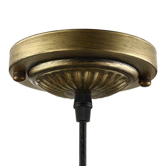 Tiffany-Style Stained Art Glass Hemisphere Pendant Lamp - Red/Orange/Green Ceiling Hanging Light