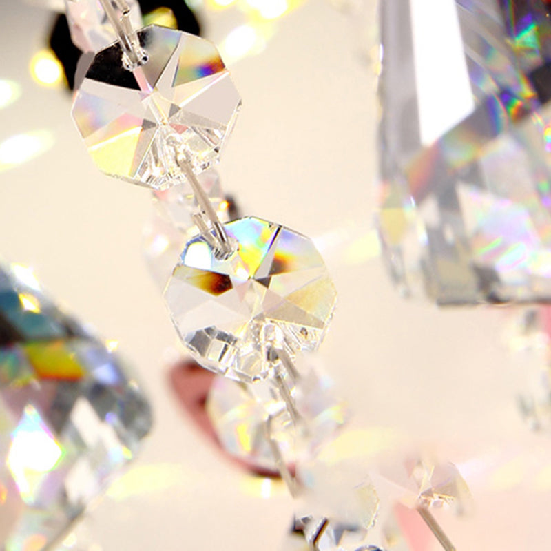 Sparkling Pink Butterfly Ceiling Lamp For Girls’ Bedroom - Decorative Flush Mount With Glittering