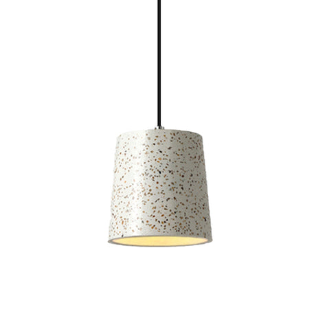 Nordic Style Cement Cone Pendant Lighting - 1 Light Black/White/Brown Hanging