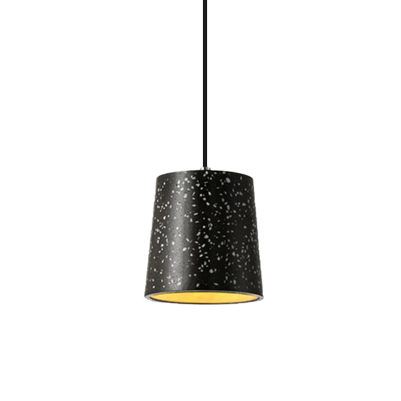 Nordic Style Cement Cone Pendant Light - 1 Black/White/Brown