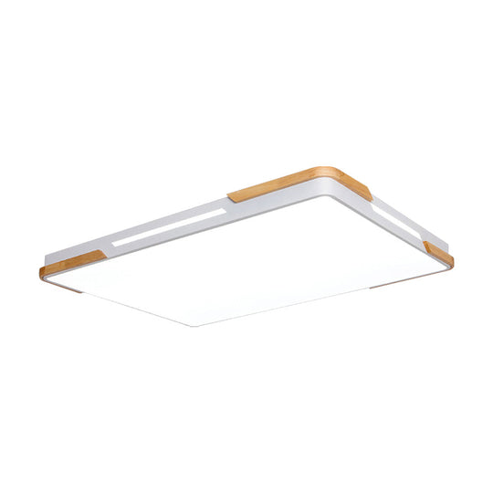 Stylish Nordic Rectangle Flushmount Acrylic Led Ceiling Light For Balcony And Hotel