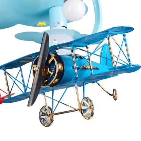 Contemporary Cloud & Glider Semi Flush Mount Ceiling Light For Kindergarten