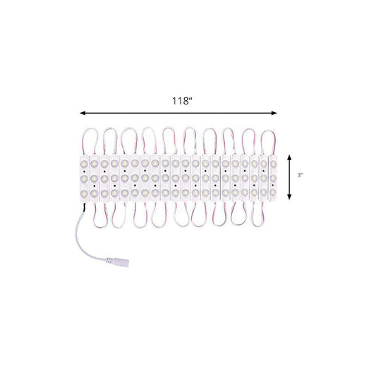 Contemporary White Led Vanity Strip Light: Plastic Linear Make-Up Lighting For Dressing Room