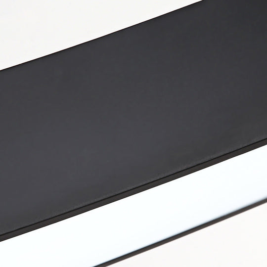 Modern Led Metal Wave Pendant Lamp With Recessed Diffuser - Black Multiple Sizes Available