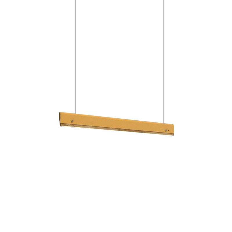 Modern Wood And Metal Rectangle Ceiling Pendant Light - 23.5’/35.5’/47’ Wide 1