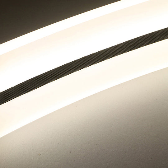 Modern Acrylic Arc Pendant Light Kit - Led Ceiling Fixture In Warm/White/Natural 37.5’ Wide