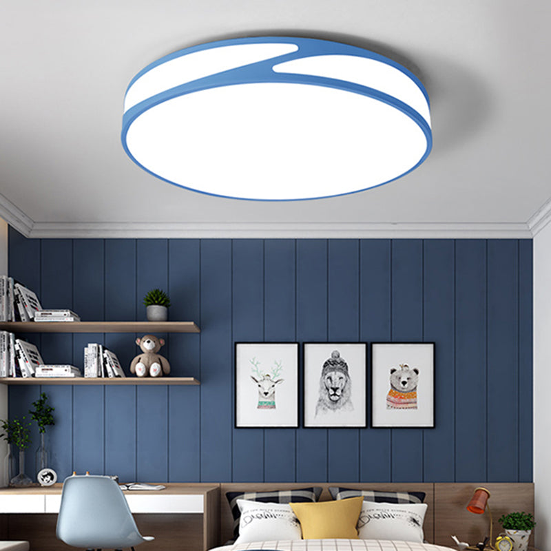 Macaron Style Acrylic Ceiling Lamp - Candy Colored Flush Light For Offices Blue / 14’