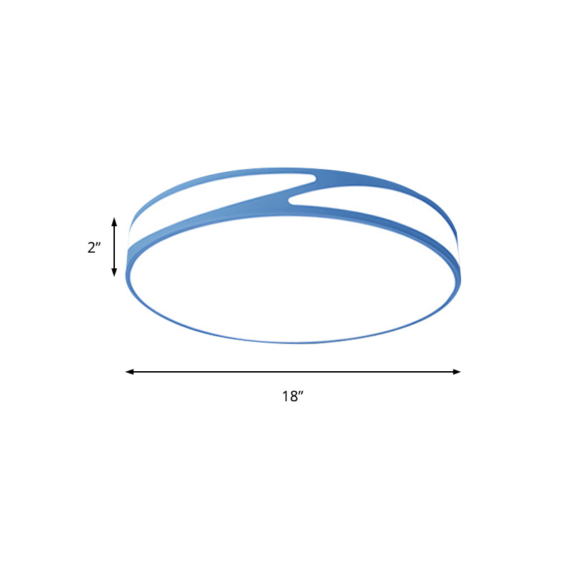 Macaron Style Acrylic Ceiling Lamp - Candy Colored Flush Light For Offices