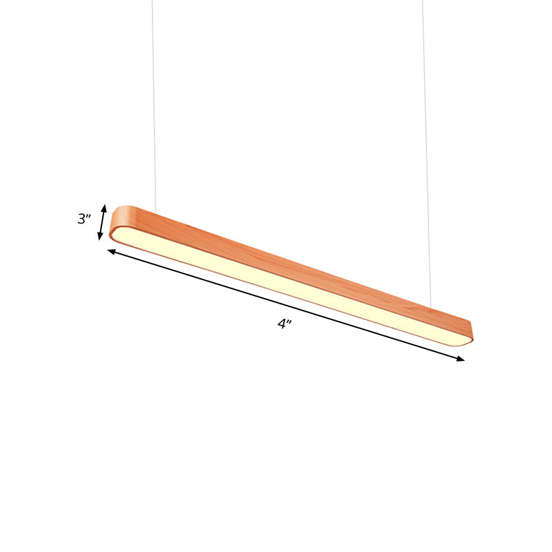 Modern Wooden Pendant Light With Led Available In 3 Sizes And Colors