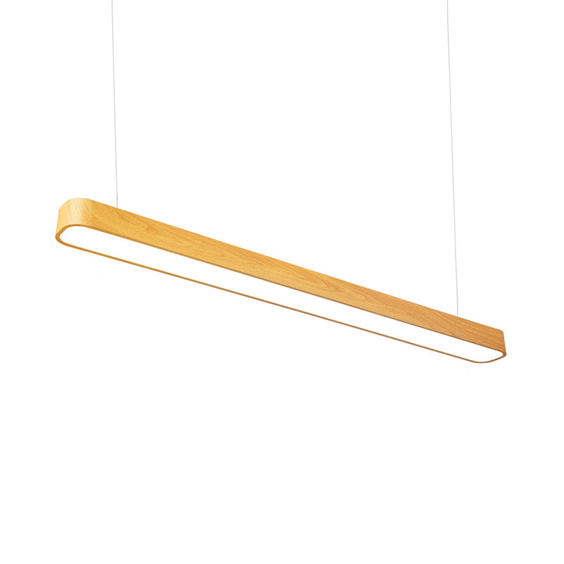 Modern Wooden Pendant Light With Led Available In 3 Sizes And Colors