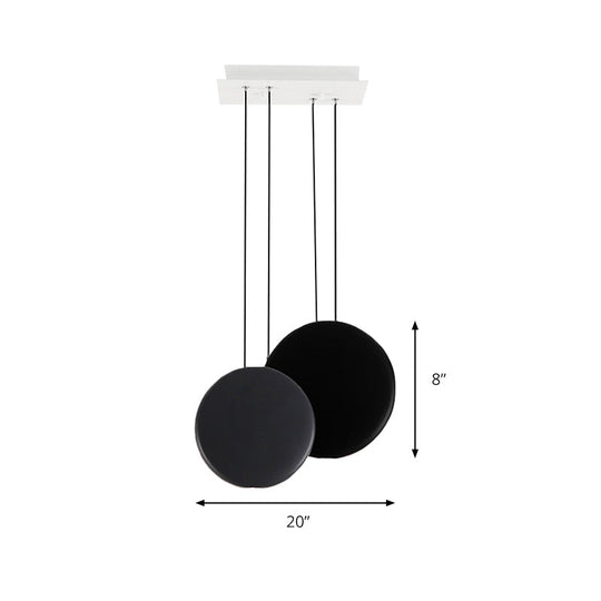 Modern Black And White Pendant Lights - 2/3/5 Globe Design With Warm/White Light