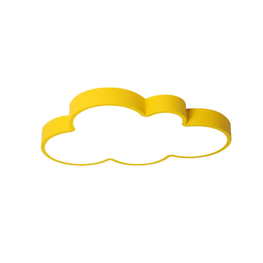 Nordic Style Macaron Colored Cloud Child Flush Mount Light For Bedroom