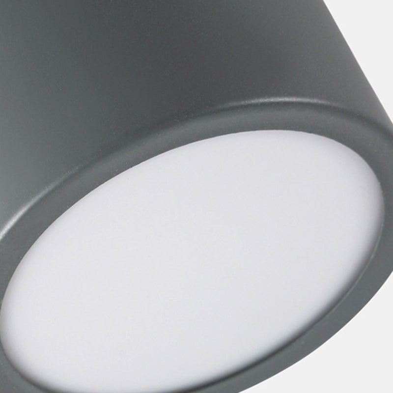 Aluminum Wood Flush Mount Down Light For Living Room Gallery - Simple And Stylish Drum Shape