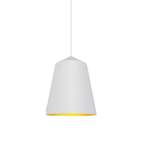 Contemporary 6/13 Wide Bell Pendant Light - Elegant Metal Design 1 Black/White Ceiling Hanging
