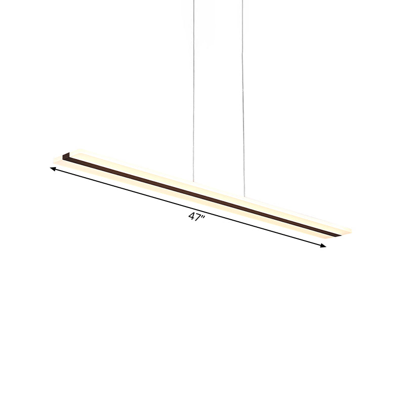 Ultra Thin Acrylic Drop Pendant Led Ceiling Lamp - 39/47 Wide Warm/White Light